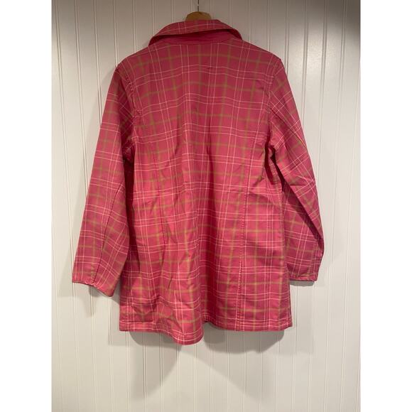 Isaac Mizrahi Reversible Jacket Sz 10 Pink Plaid Preppy Girlie - Picture 4 of 4